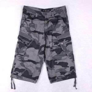 Xray Jeans Men 30 Cargo Shorts Grey Camo Tactical Gorpcore Military Utility